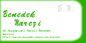 benedek marczi business card